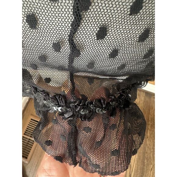 Victoria's Secret 2006 Sexy Little Things Chemise Lingerie 36C Black Polka Dot - Picture 5 of 8